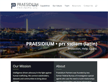 Tablet Screenshot of praesidiumpartners.com